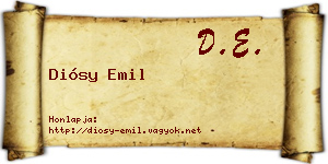 Diósy Emil névjegykártya