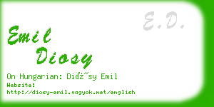 emil diosy business card